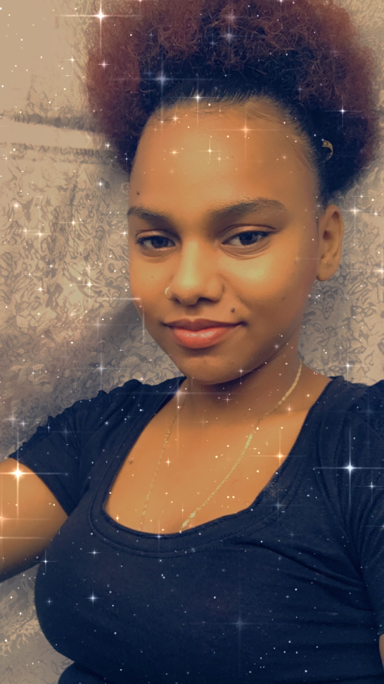 girl in a black blouse