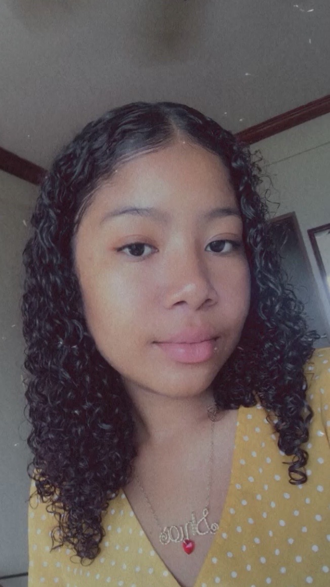 girl in a black blouse